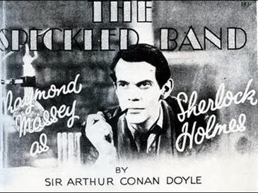 An old-timey poster for the Speckled Band episode of Sherlock Holmes