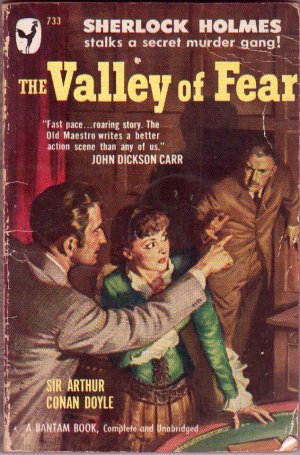 Vintage paperback cover for the valley of fear