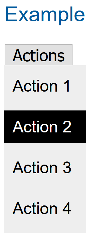 The menu button example from the ARIA Authoring Practices