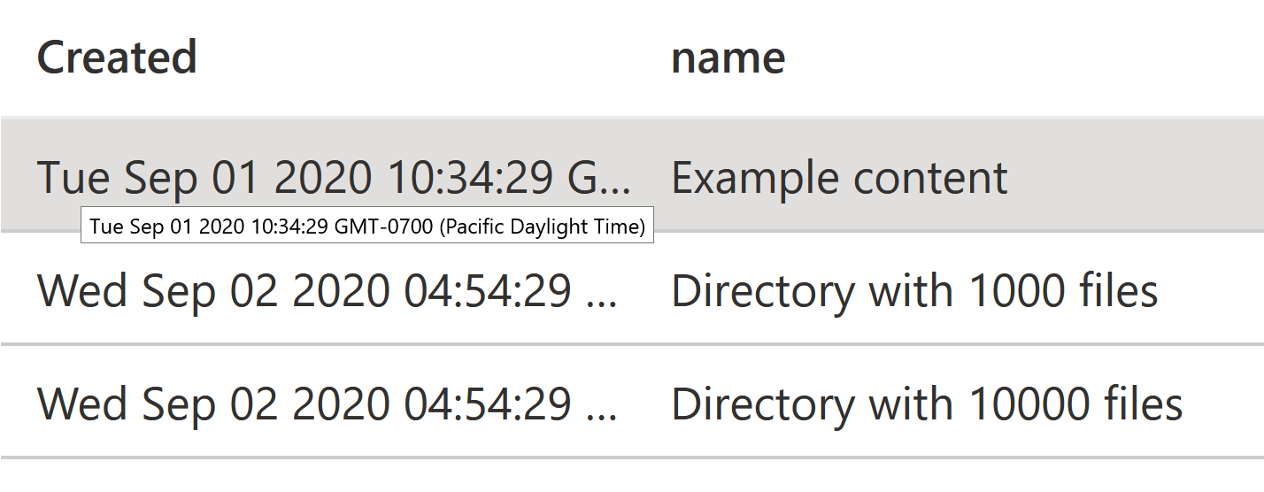 a different table with example content, a truncated column, and a tooltip