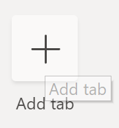 Add tab button with add tab tooltip