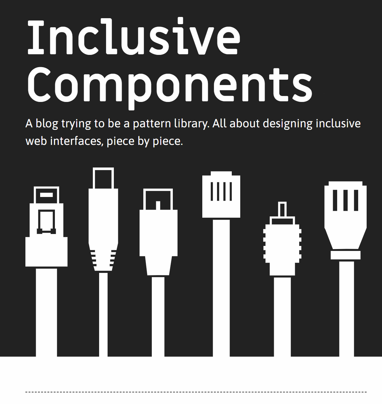 screenshot of the title on the home page of the Inclusive Components site